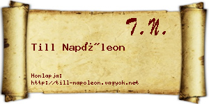 Till Napóleon névjegykártya